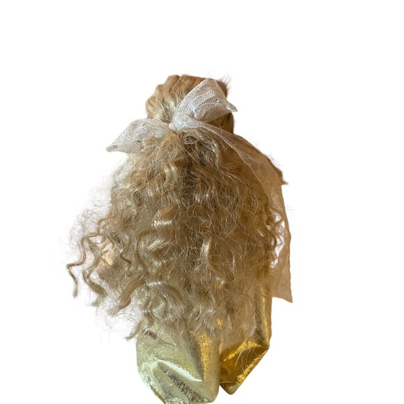 Porcelain Angel Christmas Tree Topper 11” Dated 1991 Taiwan - Picture 4 of 6